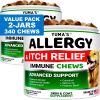 2 Pack Dog Allergy Relief Chews Dog Itching Skin Relief Treatment Pills Anti Itch for Dogs Itchy and Paw Licking Dry Skin & Hot Spots Omega 3 Fish Oi