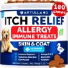Dog Allergy Relief Chews Itching Skin Relief for Dogs Fish Oil Omega 3 Seasonal Allergies Pills Skin & Coat Anti ItchHot Spots Treatment Canine Immun