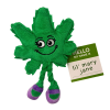 My Name is Lil' Mary Jane, Cute Stuffed Parody Marijuana Leaf Cat Toy, Funny Catnip Weed Theme Toy, Cool Plush Novelty 420 Gift for Cats & Kittens, P