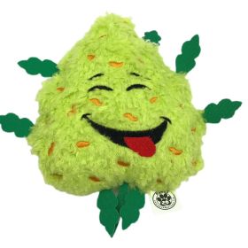 My Name is Bud, Funny Squeaky Weed Dog Toy, Cute Stuffed Parody Pot Nug, Cool Plush 420 Novelty Gift for Pets & Their Owners, Sized for Puppies & Sma