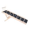 Dog Ramp, Folding Pet Ramp for Bed, Adjustable Dog Ramp for Small, Large, Old Dogs & Cats, Wooden Pet Ramp with 47.2" Long Ramp, Adjustable from 13.8