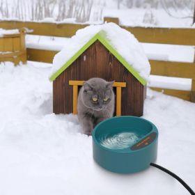 Heated Water Bowl for Dog Cat 74.4OZ Heating Water Dish IP67 Waterproof Thermal Water Bowl Heated Pet Bowl Dog Cat Water Feeder Bowl for Dog Cat Rabb