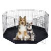 Dog Playpen, 8 Pcs 30"H x 24"W Panels Foldable Metal Pet Exercise Pen, Dog Fence Indoor and Outdoor Pen with Door, 600D Oxford Fabric Bottom Pad, Pet