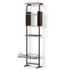 Pet Feeding Station with Storage, Elevated Dog Bowls, Raised Dog Bowl Stand, Dog Food Storage and Feeder Station with Storage Shelves, Pet Toy Storag