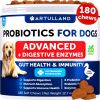 Probiotics for Dogs Support Gut Health Itchy Skin Allergies Immunity Yeast Balance Dog Probiotics and Digestive Enzymes with Prebiotics Reduce Diarrh