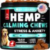 Hemp Calming Chews for Dogs Dog Anxiety Relief Treats with Hemp Oil Turmeric Valerian Ginger Health and Wellness Supplements for Dogs Hip and Joint S