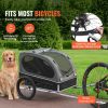 Dog Bike Trailer, Supports up to 88 lbs, Pet Cart Bicycle Carrier, Easy Folding Frame with Quick Release Wheels, Universal Bicycle Coupler, Reflector