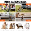 Dog Stair for Cars, Wide 5-step Dog Car Steps, Folding Dog Car Ramp with Nonslip Surface, Portable Pet Steps Lightweight Aluminum for Car, SUV and Tr