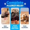 Dog Allergy Relief Chews Itching Skin Relief for Dogs Fish Oil Omega 3 Seasonal Allergies Pills Skin & Coat Anti ItchHot Spots Treatment Canine Immun