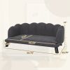 Comfortable Large Dog Couch Charcoal Gray with Foam Cushioning and Extra Pillow for Medium and Large Dogs