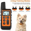 Dog Training Collar; Waterproof Shock Collars for Dog with Remote Range 1640 ft; 3 Training Modes; Beep; Vibration and Shock; Rechargeable Electric D