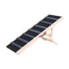 Dog Ramp, Folding Pet Ramp for Bed, Adjustable Dog Ramp for Small, Large, Old Dogs & Cats, Wooden Pet Ramp with 39.3" Long Ramp, Adjustable from 15"