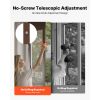 Dog Door for Sliding Glass Door, 75 7/8 to 80 11/16 in Adjustable Height, Aluminum Alloy Frame with Rotating Hinges, Lock Design, 10 1/4 x 16 1/4 in