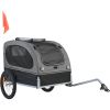 Dog Bike Trailer, Supports up to 88 lbs, Pet Cart Bicycle Carrier, Easy Folding Frame with Quick Release Wheels, Universal Bicycle Coupler, Reflector