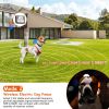 990FT Range Dog Wireless Fence Remote Training Collar IPX6 Waterproof Receiver with 0-9 Levels Beep Vibration Shock Mode 4 Channels Rechargeable Tran