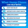 Hemp Hip and Joint Supplement for Dogs Glucosamine for Dogs Joint Pain Relief Chews with Chondroitin MSM Hemp Oil Mobility Support Canine Cartilage H