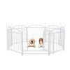 Dog Playpen Indoor 24 inch 8 Panels Metal Dog Pen Pet Dog Fence Outdoor Exercise Pen with Doors, Heavy Duty Dog Fence Puppy Pen for Large Medium Smal